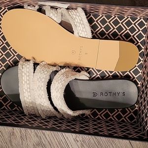 Rothys sandals size 8, off white, Never worn
